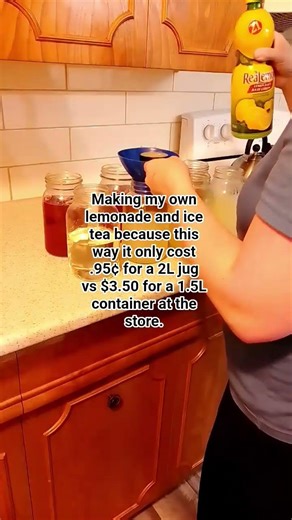 homemade lemonade and ice tea