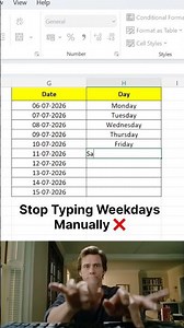 Turn Any Date into a Weekday in Excel 📅