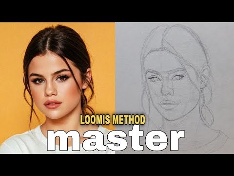 How to draw a portrait with LOOMIS METHOD