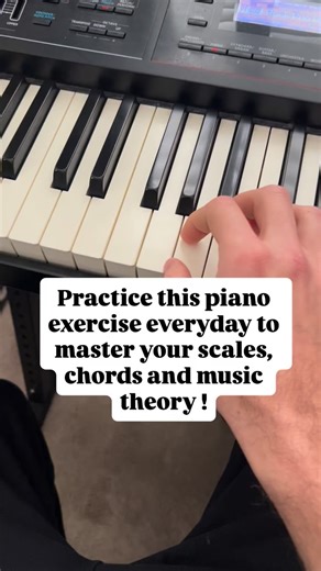 Best piano exercise to improve and master all your scales and chords on the piano! In this online piano lesson I show you a great piano exercise that will work on your major and minor scales as well as your chords and inversions and arpeggios all in one exercise. Beginners and intermediate piano players should practice this everyday picking a new key each day. It is the best way to work on everything you need in one exercise. Start with one hand or with both hands together to improve hand indepe