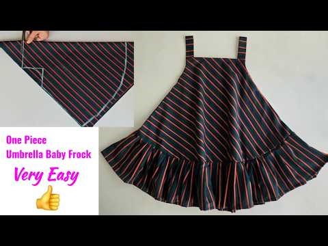 One Piece umbrella cut baby Frock cutting and stitching | Umbrella Cut Baby Frock cutting stitching
