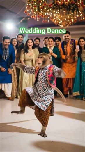 Wedding Monkey Dance 😂|Bandar Ka Bhangra#cartoon#harekfriendkaminahotahai #bollywooddance#shortsfeed