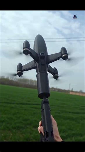 This is a low-cost Anti-Drone gun #rchobby #rcdrone #militarydrone #rcaircraft #drone #uav