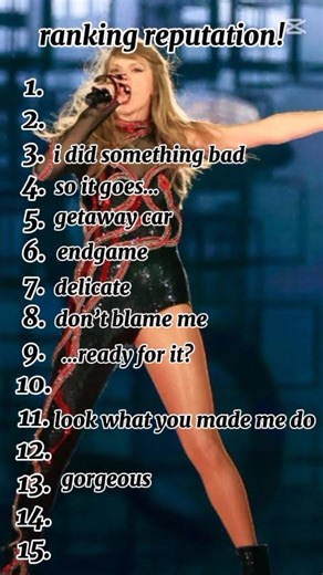 My ranking of the reputation album🐍#reputation #taylorswift