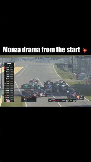 f1-monza 2025 dramatic race start chaos! #fypusa #caughtin4k #usa #f1 #shorts