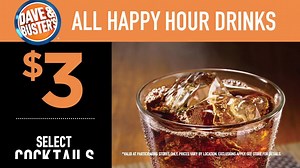 276K views | $3 Select, $4 Premium and $5 Super Premium Cocktails! | Dave & Buster's | Facebook