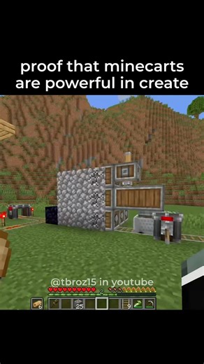 proof that minecarts are powerful in minecraft create mod