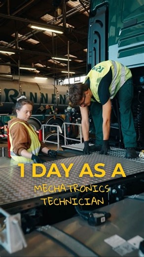 What does a day as a Mechatronics technician actually look like? 🤔 Vivian, Niklas and Sven are taking you behind the scenes! It’s all about high-tech, but also about teamwork! Want to work on the biggest machines, find faults, understand technology, and repair everything that rolls? ⚙️ Then it’s time to join our team and make it happen! Check out our careers page, your next adventure could start in RINNEN. 🚀 #Mechatronics #JoinUs #CareerOpportunities #RinnenTeam | Rinnen Group