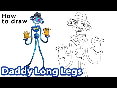 How to draw Daddy Long Legs | Poppy Playtime | Drawing Tutorial