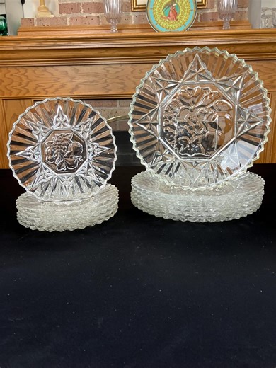 Pioneer Clear by Federal Glass - Twelve Pieces of Vintage Glass Dinnerware - Etsy