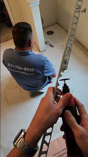 How to bend schluter trim #diy #tile #construction