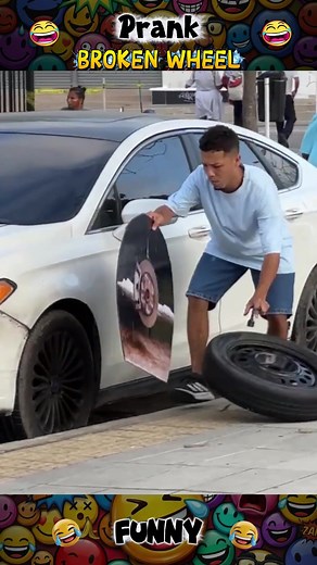 Funny Broken Wheel Prank 😂 #prank #comedy