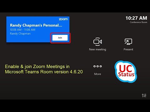 Enable Zoom meeting join in Microsoft Teams Room version 4.6.20