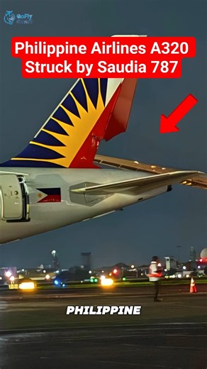 Philippine Airlines Airbus A320 Struck 787. #shorts