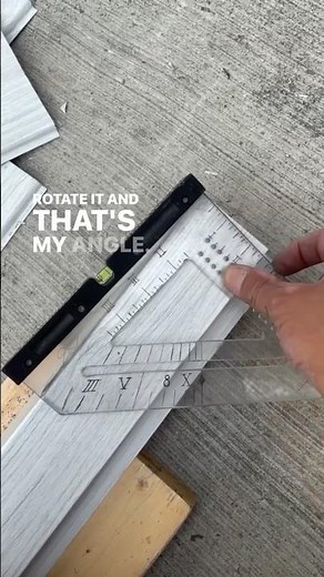 Easily finding angle for corner post using clear speed square from Siding Tips