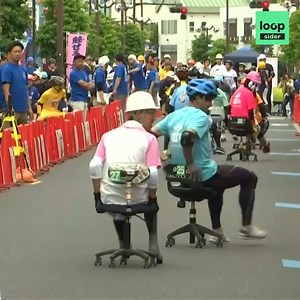 92K views · 128 reactions | Office chair racing is a thing in Japan... and it's a lot harder than you would think! | Loopsider English | Facebook