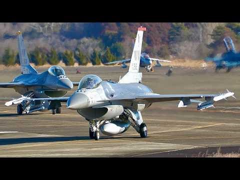 Hyakuri Air Base Morning Sorties | JASDF F-2s & USAF F-16s!