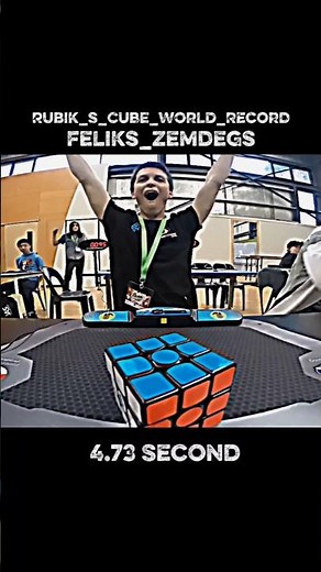 Unbelievable! Feliks Zemdegs Solves Cube in Just 4.73 Seconds! New World Record😱 #rubikscube #viral