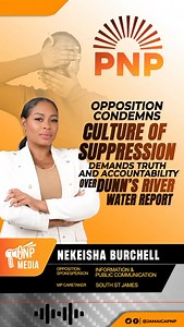 4.3K views · 126 reactions | Media Release - The Opposition People’s National Party (PNP) is raising the alarm about the increasingly repressive and anti-democratic posture of the Holness administration, as seen once again in the fallout from a public health report on unsafe water quality at Dunn’s River Falls and nearby recreational waters. #PeopleTimeCome #ChampioningChange | The People's National Party | Facebook