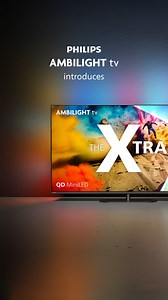 The Xtra! The Xtra! Read all about it! Actually, don't. Listen to us instead... The Xtra, available in 55", 65" and 75", is chock full of charm. 🖼️ The P5 processor leverages AI to enhance content as you watch it, correcting visual imperfections in an instant 🪑 QD MiniLED technology delivers brightness, contrast and color accuracy that makes every seat the best one in house 💡 The dome-shaped lenses of the Ambilight Plus lights are super-responsive, meaning they mirror the on-screen action eve