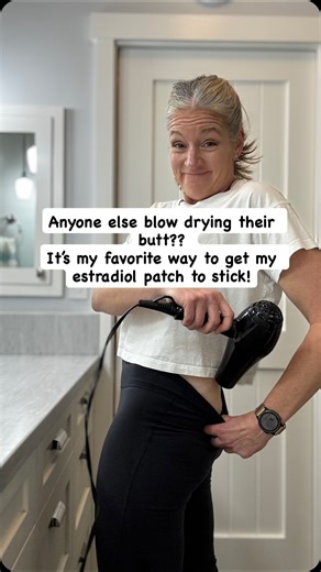Mary Parman on Instagram: "Estrogen patch tips: Apply your estradiol patch to clean dry skin, rub it in or better yet, use the warm setting of your blow dryer for 10 seconds to seal it in place! #hrt #perimenopausehealth #menopause"