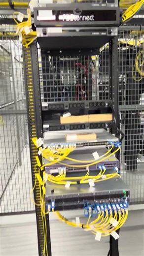 Some data center switches and rack setup.