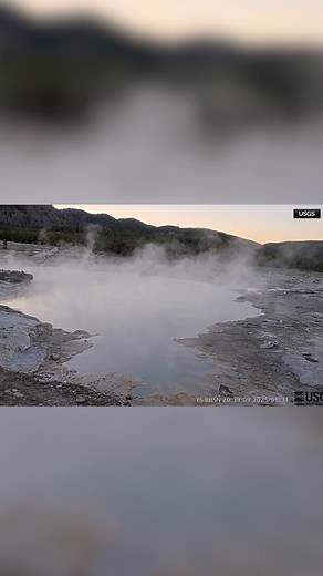 A newly installed Yellowstone webcam captured a sudden burst at Black Diamond Pool. The rare event provides a unique look at Yellowstone's underground activity. http://www.wcvb.com/article/yellowstone-eruption-webcam-footage/64961528 | WCVB Channel 5 Boston