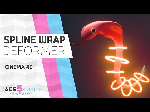 C4D: Spline Wrap Deformer Tutorial Part 1