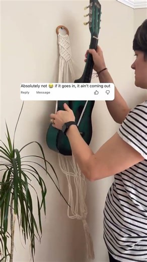 POV: Someone said it wouldn’t come back out #acousticguitar #guitarhanger #smallbusiness