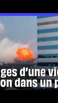 Chine : Les images de la puissante explosion qui a détruit une partie du pont d'un navire