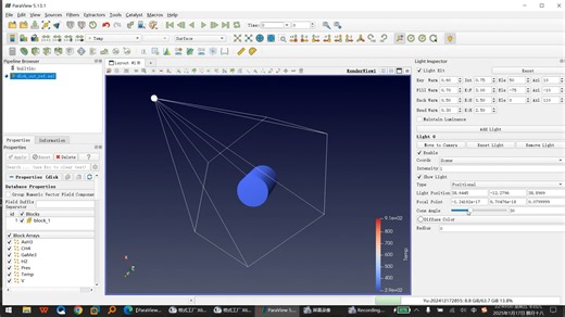 23_ParaView使用教程——灯光设置平行光源与位置光源