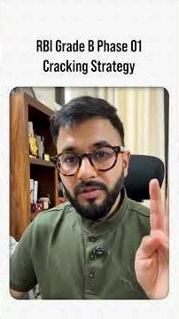 Secret Method to Crack RBI Grade B Phase 1 | Anuj Jindal