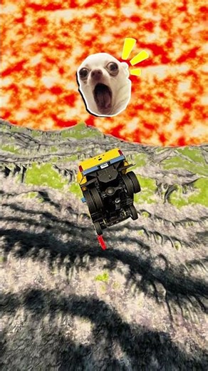 2 Cars Fall into Giant Lava Pit 😱🔥 | BeamNG Drive #1