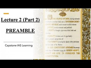 Preamble- 2 Video Lecture | Indian Polity for UPSC CSE