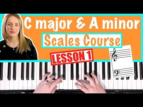 How to play C major & A minor Piano Scale [SCALES COURSE Lesson 1]