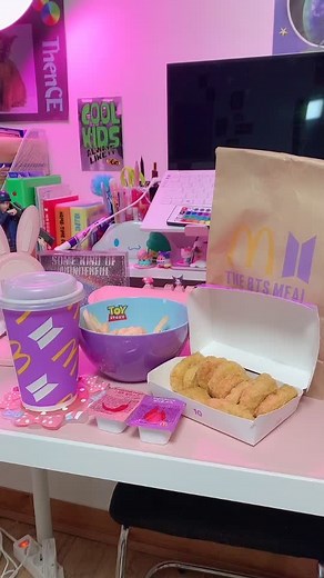 BTS Meal Unboxing and Setup - McDonald's Kawaii ASMR