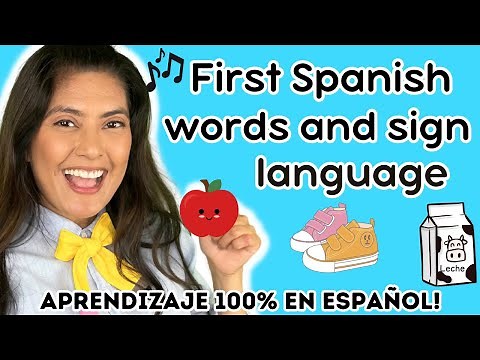 Baby's First Spanish Words and Sign Language: Easy Spanish for baby and toddler| Five Little Ducks