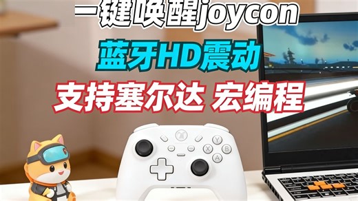Switch2代Pro游戏手柄来袭！一键唤醒Joy-Con，蓝牙HD震动 Steam全兼容，支持体感编程，白色款太香了？