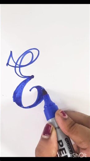 ✨ Elegant Calligraphy Letter “E” – Watch the Magic Flow! ✨. #calligraphylattering