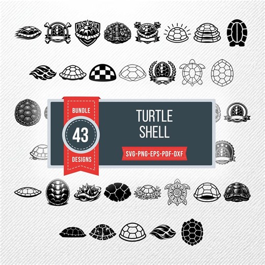 Turtle Shell SVG Bundle, 43 Tortoise Silhouette Designs, Reptile Clipart for Cricut, Sea Turtle PNG, Animal Vector, Scute Svg - Etsy