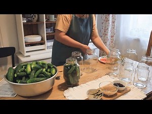Rural life, Harvesting, Pickling cucumbers for the winter | Sewing Project - Kitchen Potholders