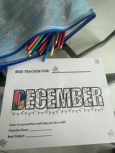 December 2025 Workout Peloton Cycling Spin Tracker | Holiday Coloring Page (printable PDF) - Etsy UK