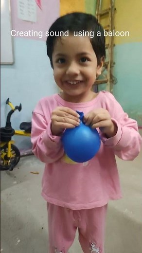 sound using a baloon #experimnent #physics