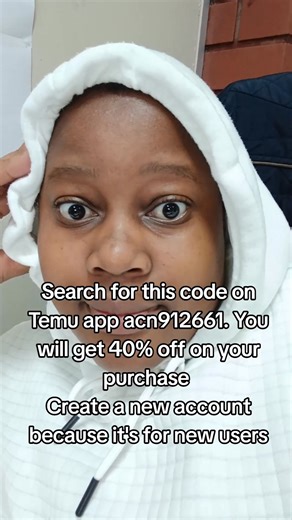 Search for this code on Temu app acn912661. You will get 40% off on your purchase Create a new account because it's for new users. #facebookviral #facebookvideo #FacebookPage #facebookpost | Nolwazi Zulu KaMalandela