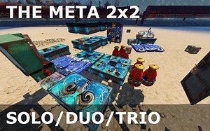 Rust建造教学 - The Meta 2x2 For SoloDuoTrio 2021