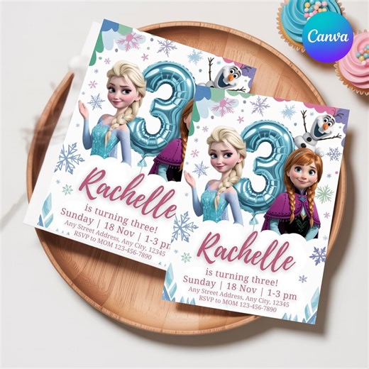 Frozen Invitation Frozen Birthday Invitation Frozen Party Invitation Frozen Invites Frozen Digital Printable File - Etsy
