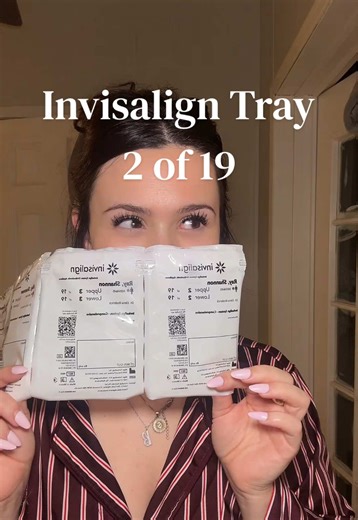 Part 2: Week one of Invisalign is complete! On to week 2🦷🪥 Please tell me you got the peace sign joke…? #invisalignsmile #invisalignjourney #invisalign #retainer #peacesign