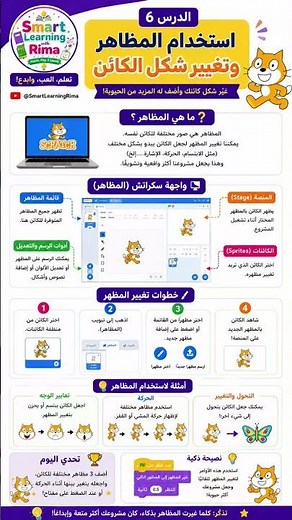 سلسلة تعلم سكراتش من الصفر | برمجة الألعاب والقصص خطوة بخطوة|الدرس6