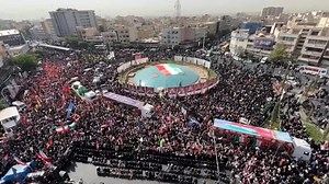 Large crowds attend Iranian state funerals