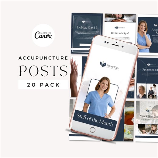 Acupuncture Social Media Posts, Canva Instagram Templates for Acupuncturists, Wellness Clinic Content, Patient Education Graphics - Etsy Australia